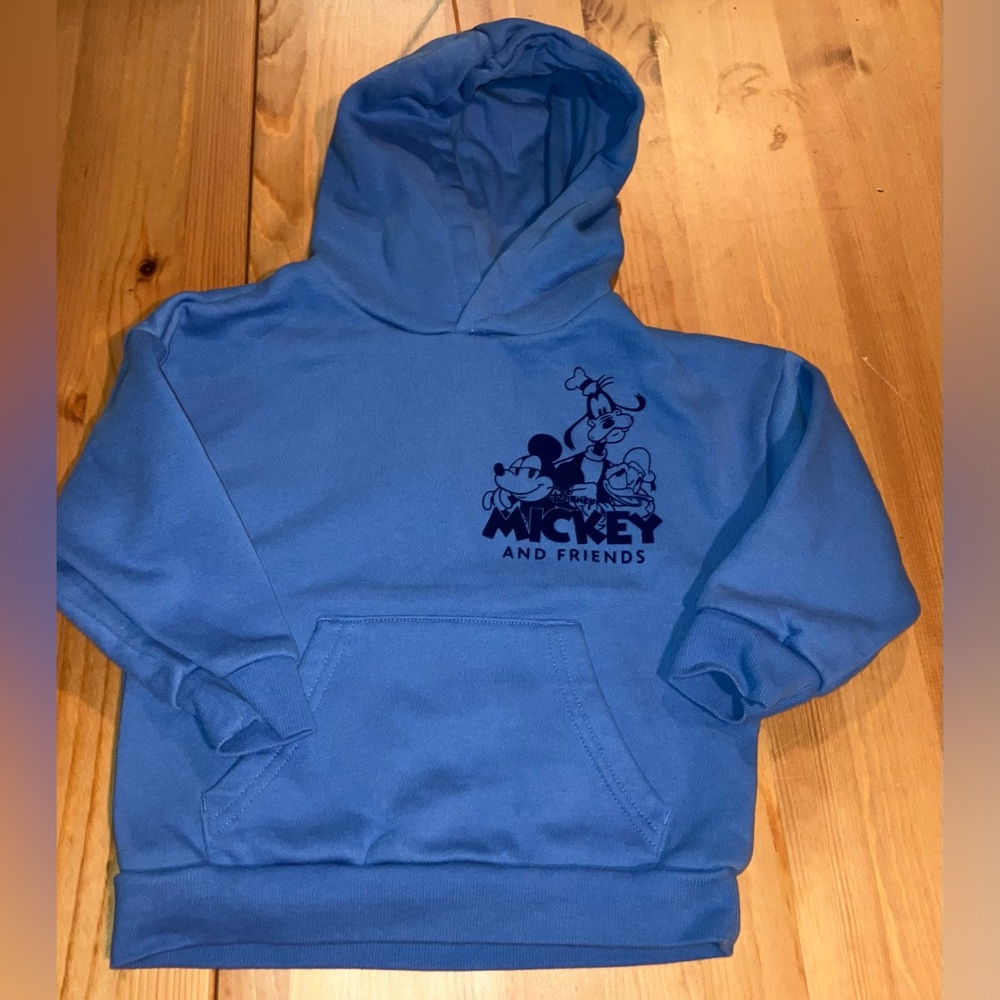 EUC Disney Blue Hoodie with Mickey and Friends sz 2-3 years
